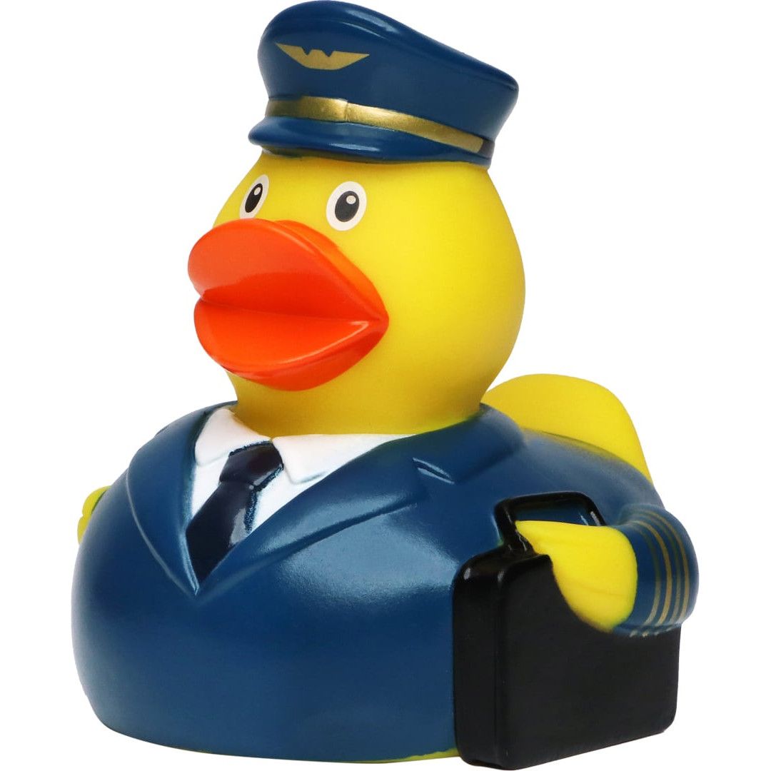 Quietsche-Ente Pilot - bunt-498