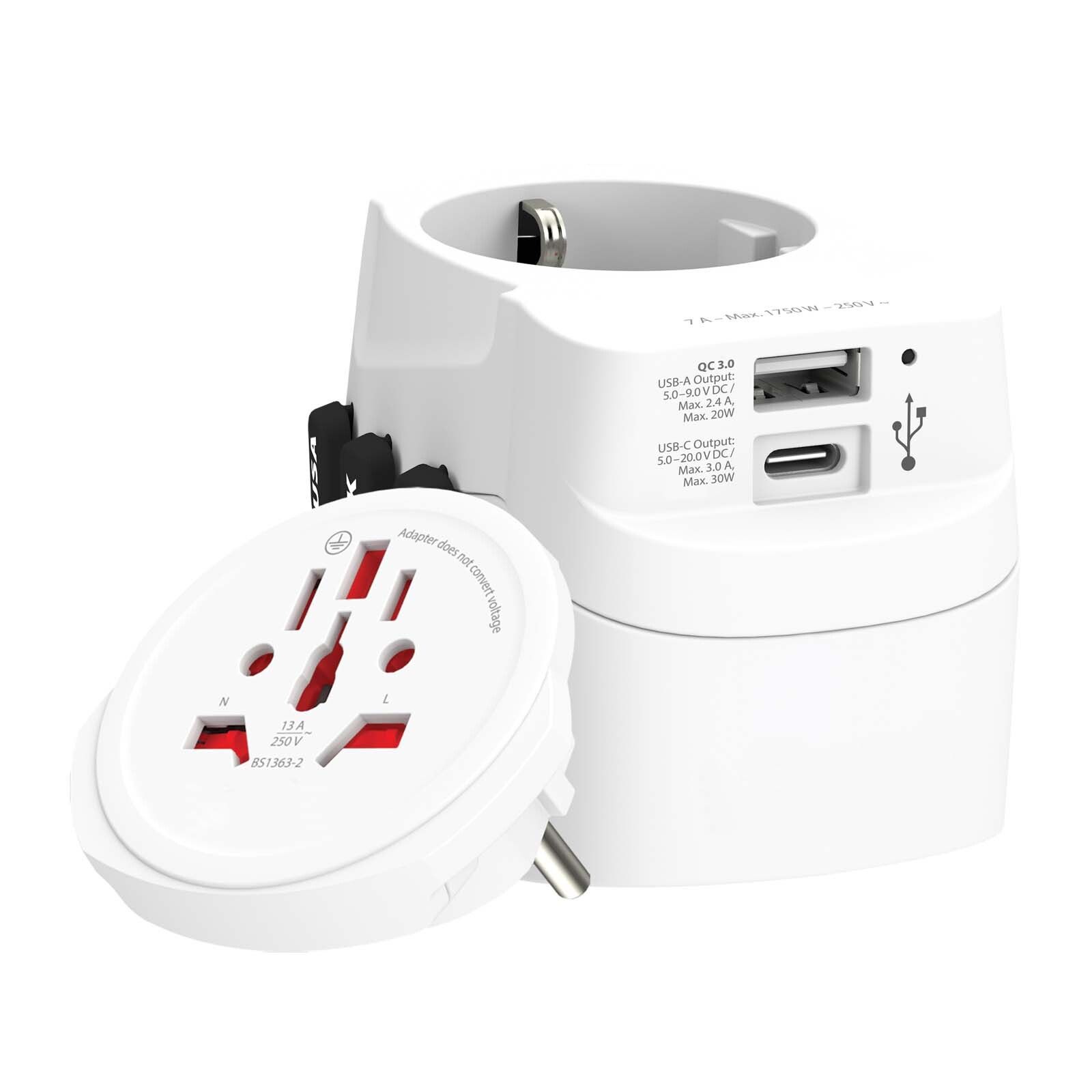 SKROSS PRO Light USB AC30PD Reiseadapter - weiss-406