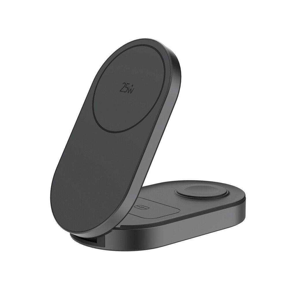 Quantum Ultra-Fast 3-in-1 25W faltbarer Wireless Charger - grau-694