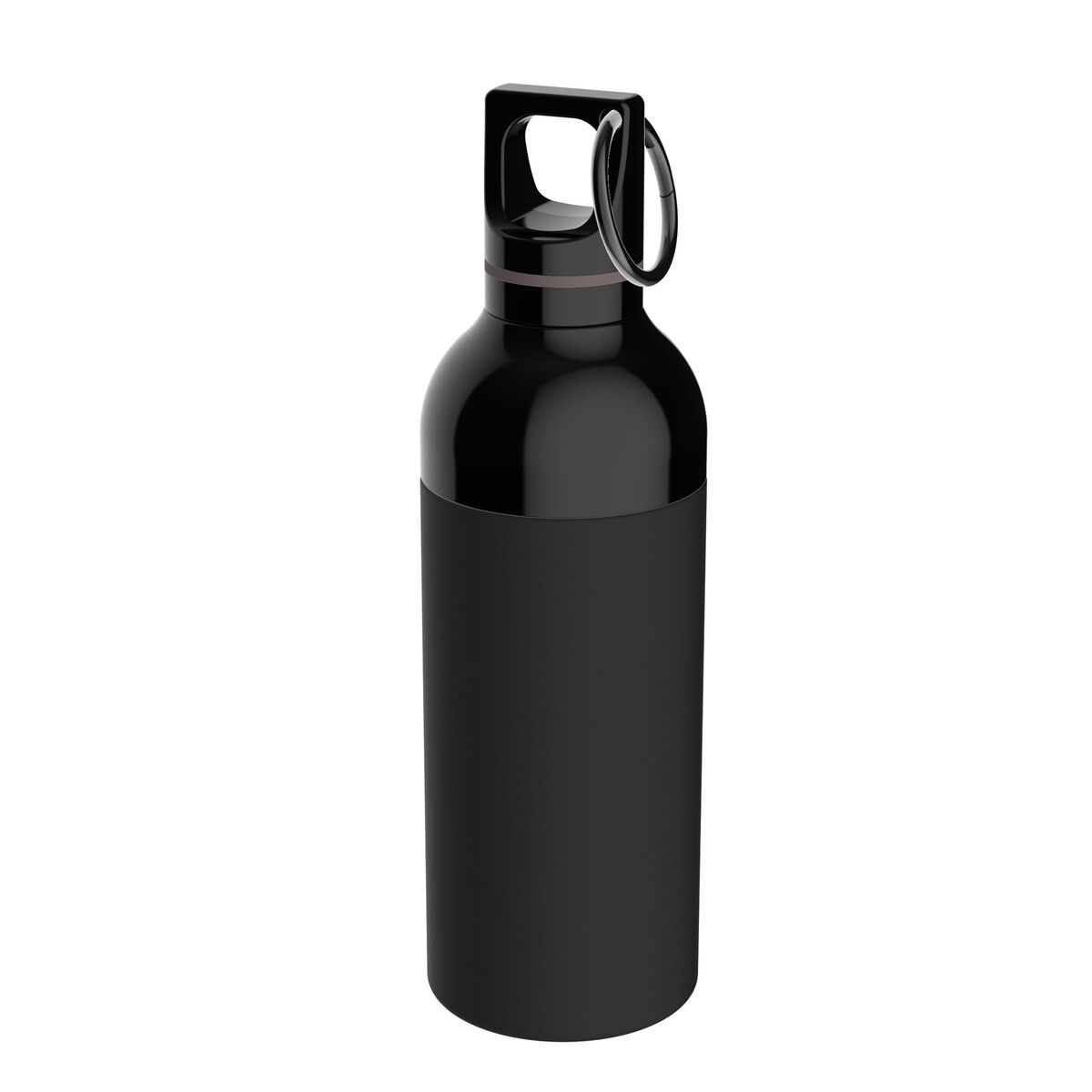 Thermoflasche DUIX THERMO mit Ring - schwarz - braun-419