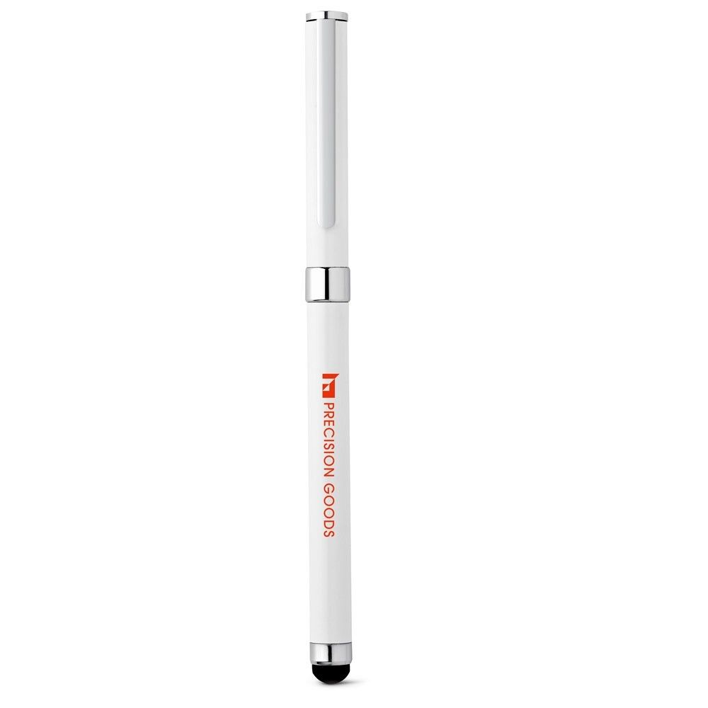TOUCH Rollerball aus Edelstahl mit Touchpen-Spitze - weiß-421