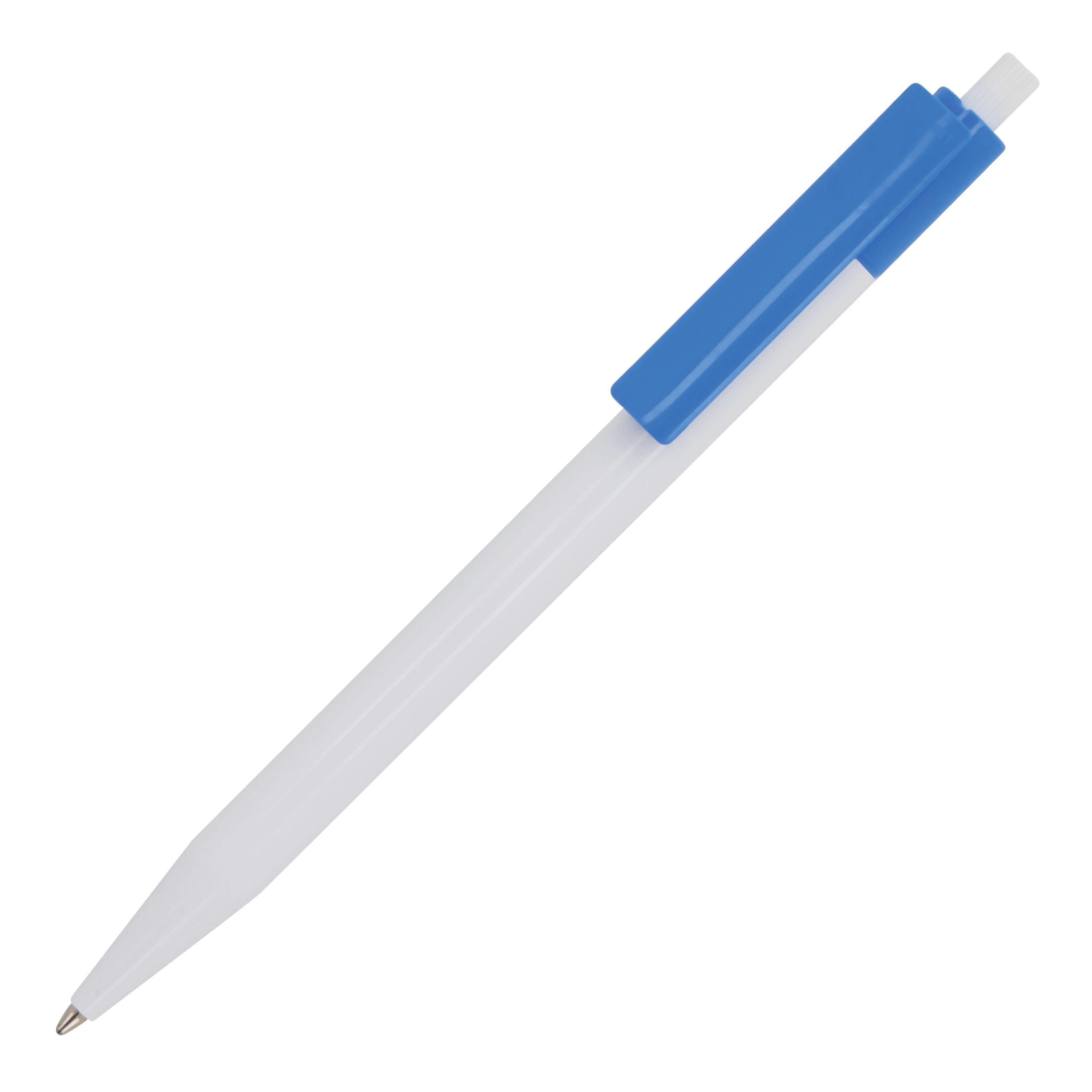 Kugelschreiber Kuma Hardcolour - weiss  -  hellblau-679