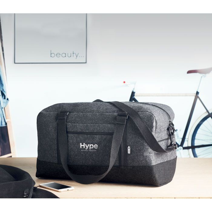 Weekender RPET-Filz INDICO BAG - steingrau-342
