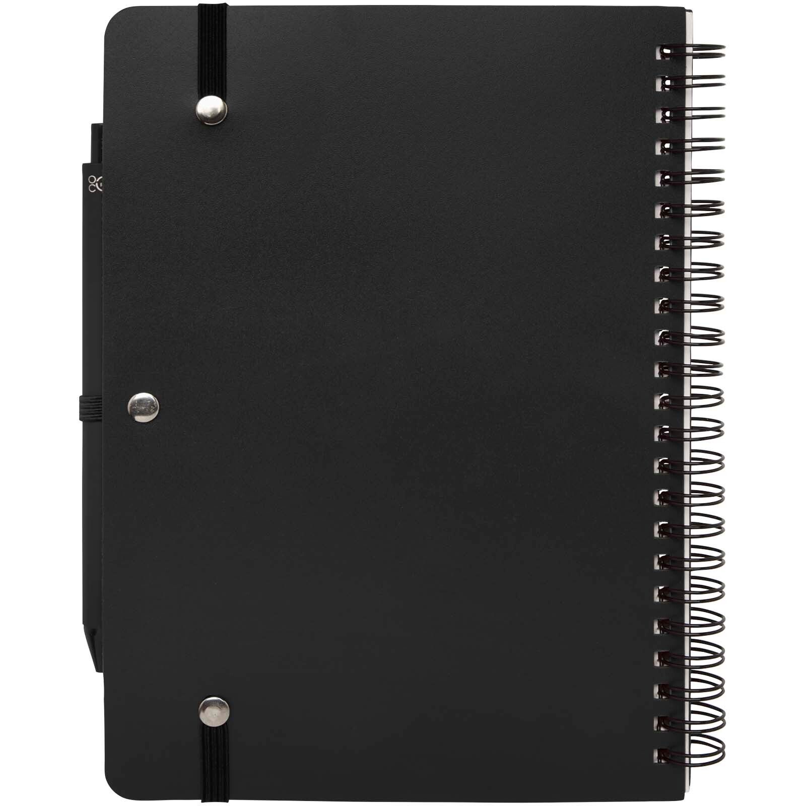 Thalaasa A5 Hardcover Notizbuch mit Kugelschreiber (schwarze Mine) - schwarz-912