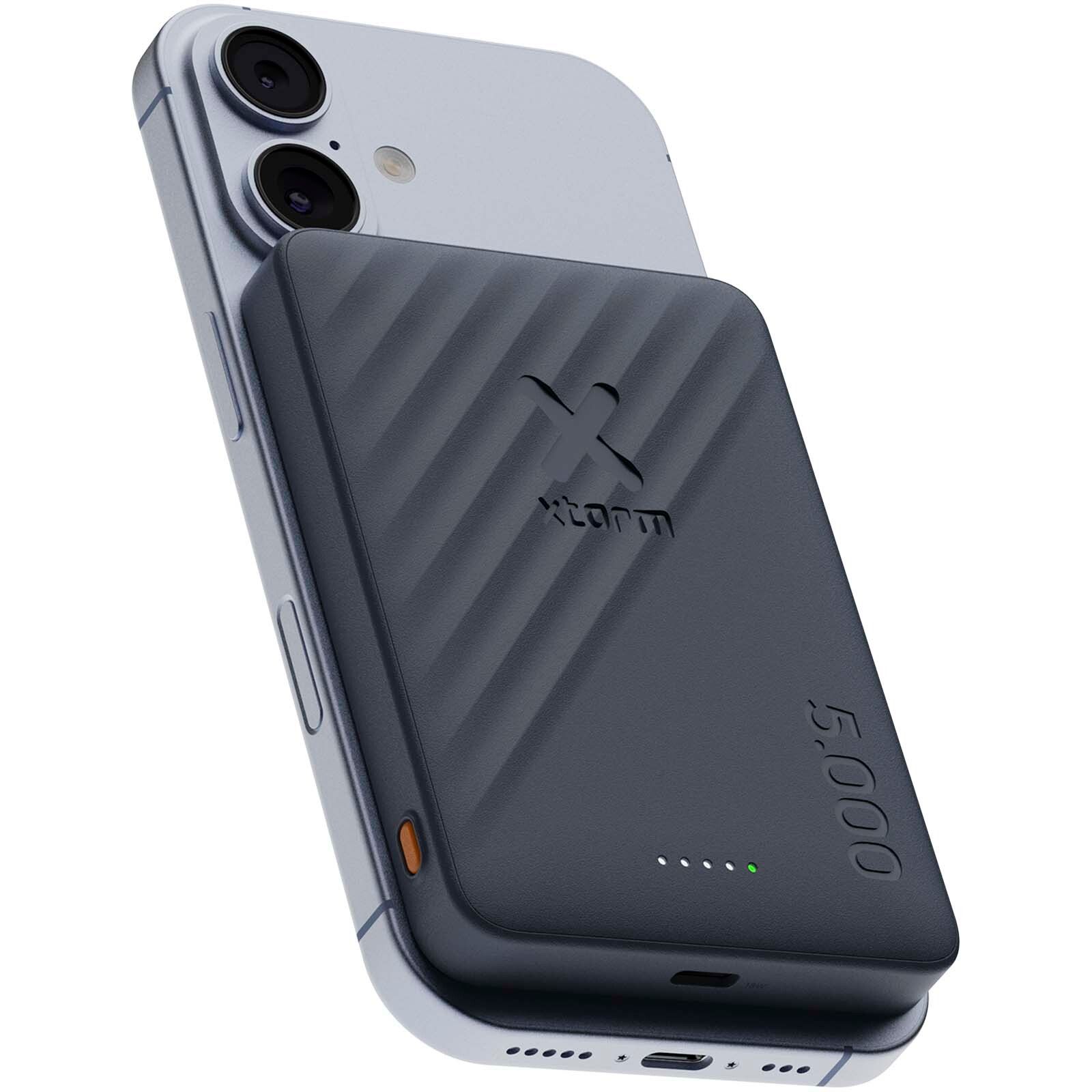 Xtorm Go2 15 W, 5000 mAh kabellose Powerbank - mittelblau-74