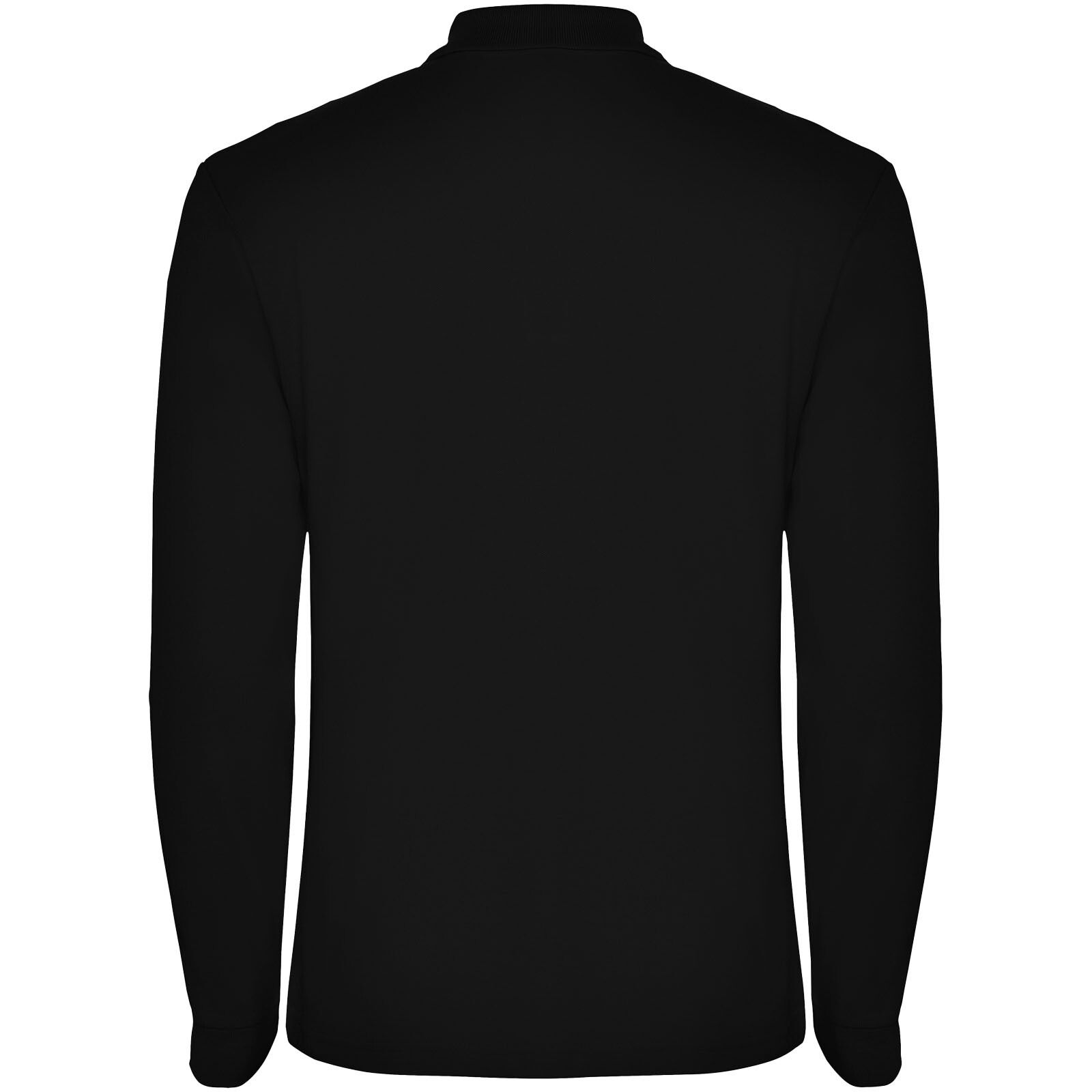 Estrella Langarm Poloshirt für Herren - schwarz - M-645