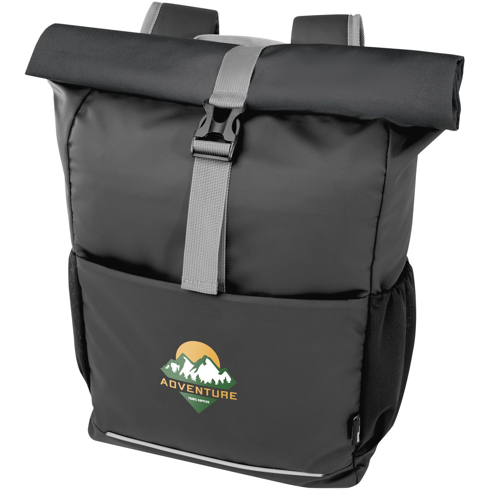Aqua 15" wasserabweisende Fahrradtasche aus GRS Recyclingmaterial 20 L - schwarz-937