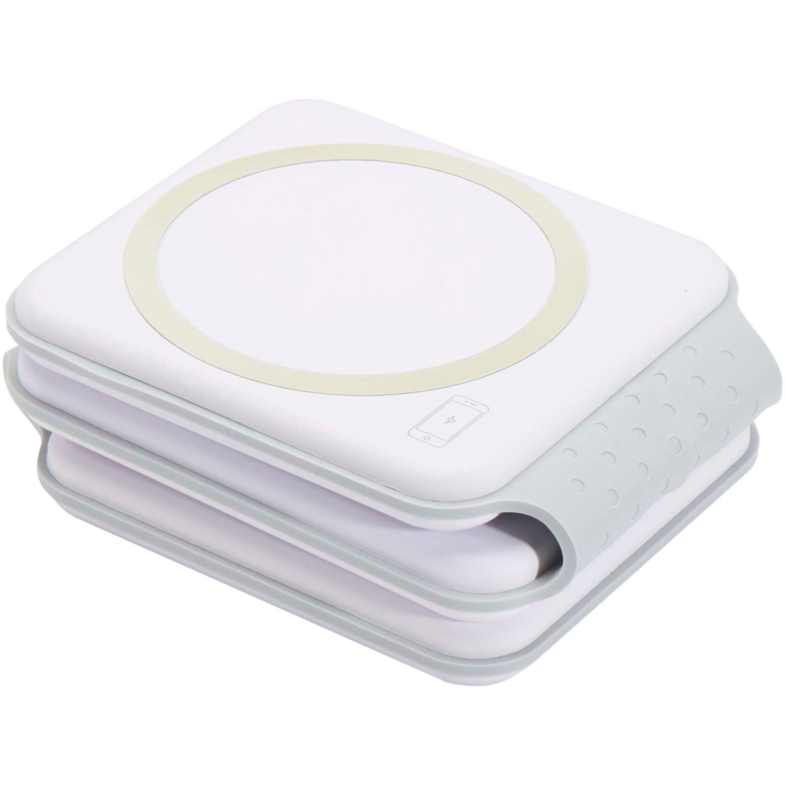 Armus 15 W 3-in-1 zusammenklappbares kabelloses Ladegerät aus recyceltem Kunststoff - weiss-524
