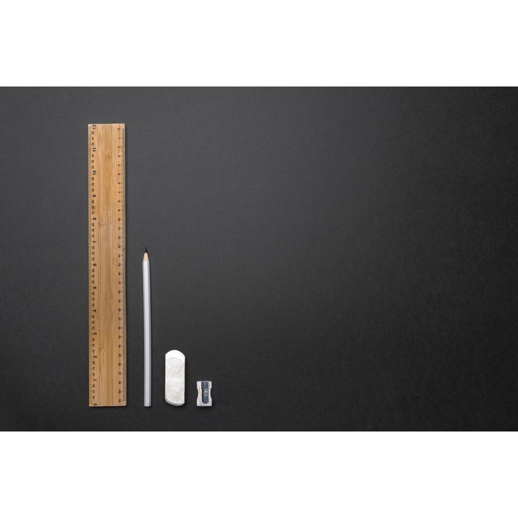 Timberson extra dickes 30cm doppelseitiges Bambuslineal - braun-273