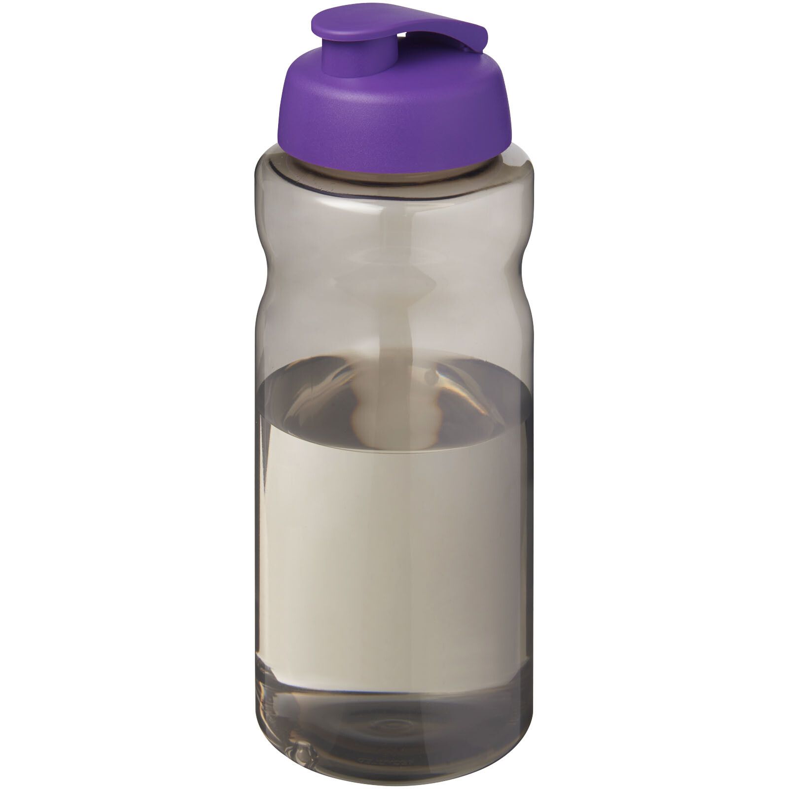 H2O Active Eco Big Base 1L Sportflasche mit Klappdeckel  - kohle -  lila-605
