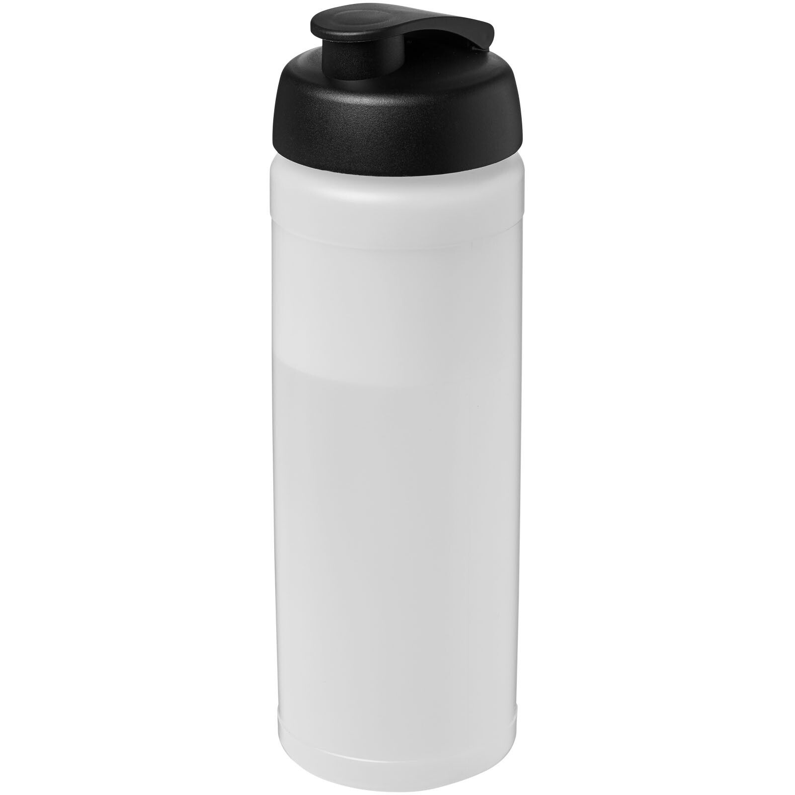 Baseline Plus 750 ml Flasche mit Klappdeckel - transparent -  schwarz-508