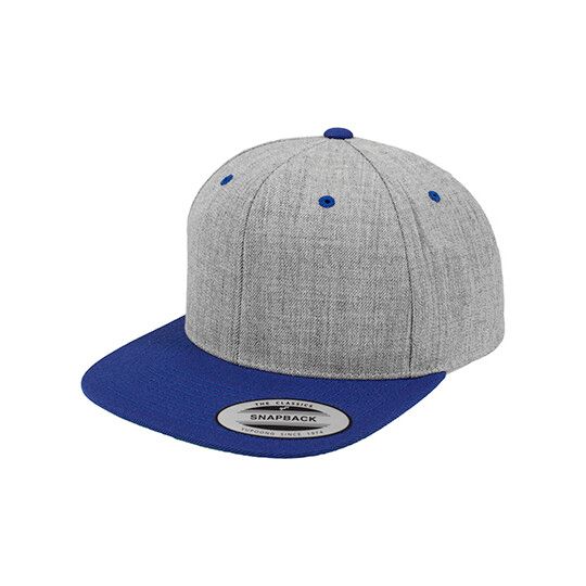 Classic Snapback 2-Tone - heather grey - royal-867