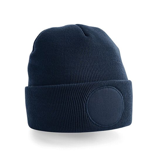 Circular Patch Beanie - french navy-754