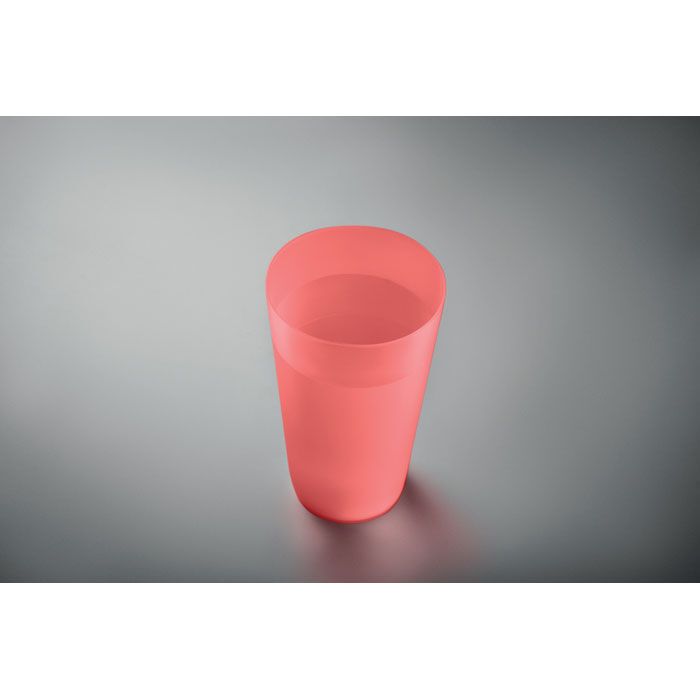 Wiederverwendbarer Becher 500 ml FESTA LARGE - transparent rot-164