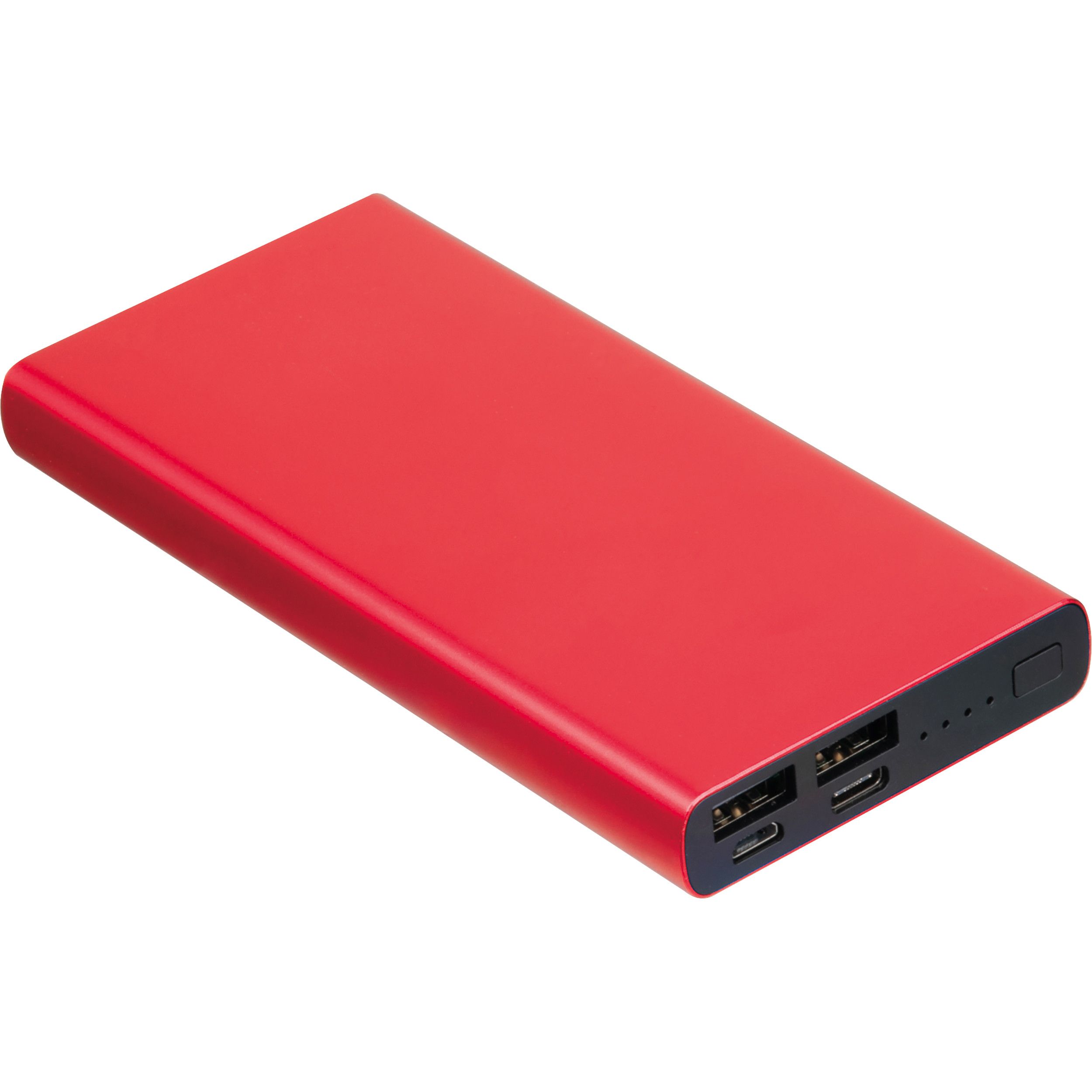 Powerbank aus recyceltem Aluminium 10.000 mAh  - rot-180