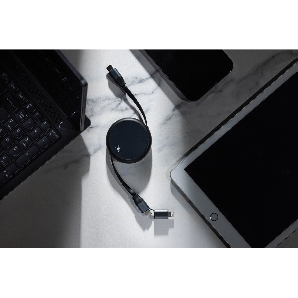 Terra ausziehbares 240W 2-in-1 Kabel aus RCS rec. Aluminium - schwarz-429