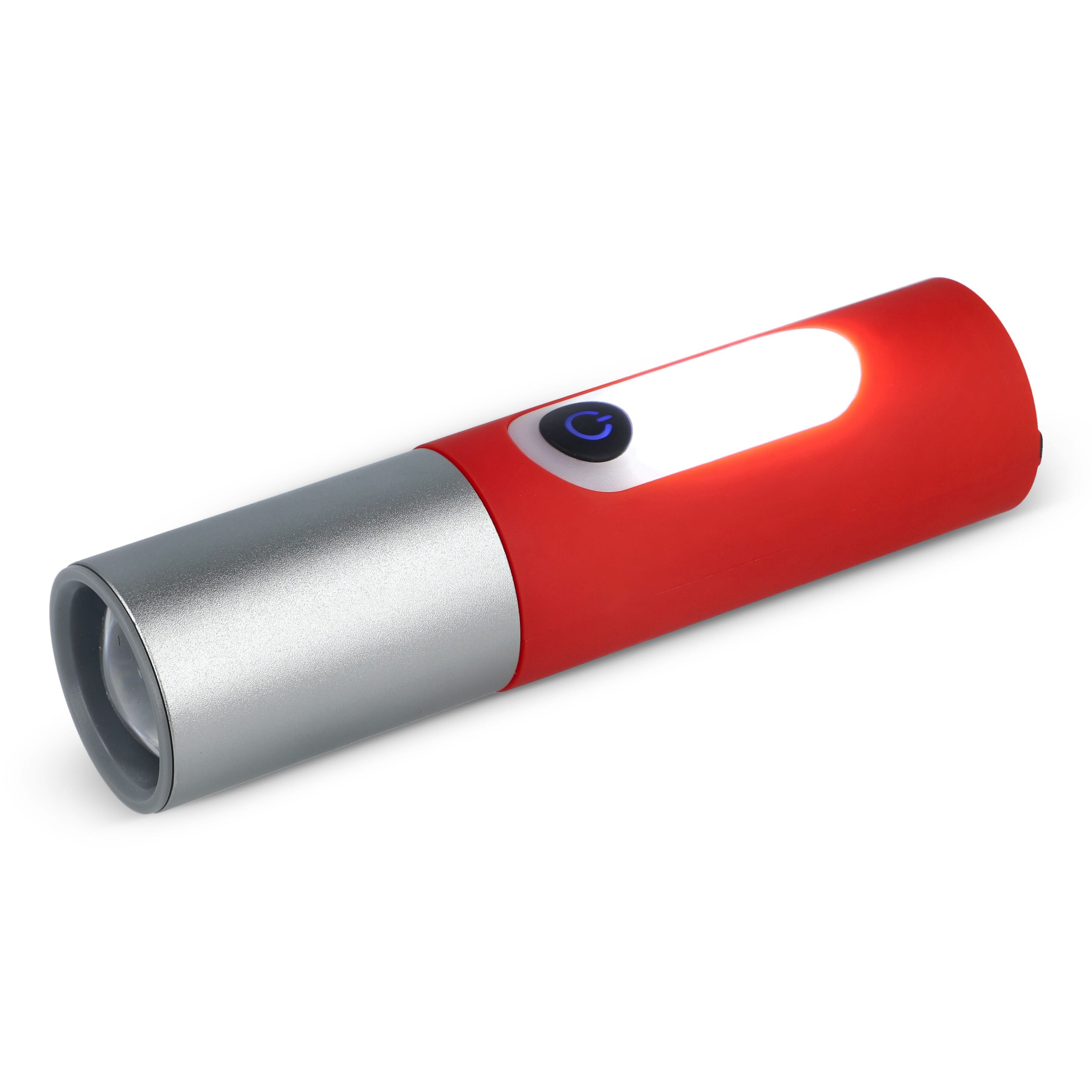 Wiederaufladbare 10-W-LED-Taschenlampe mit Zoomfunktion, 300 lm - rot-22