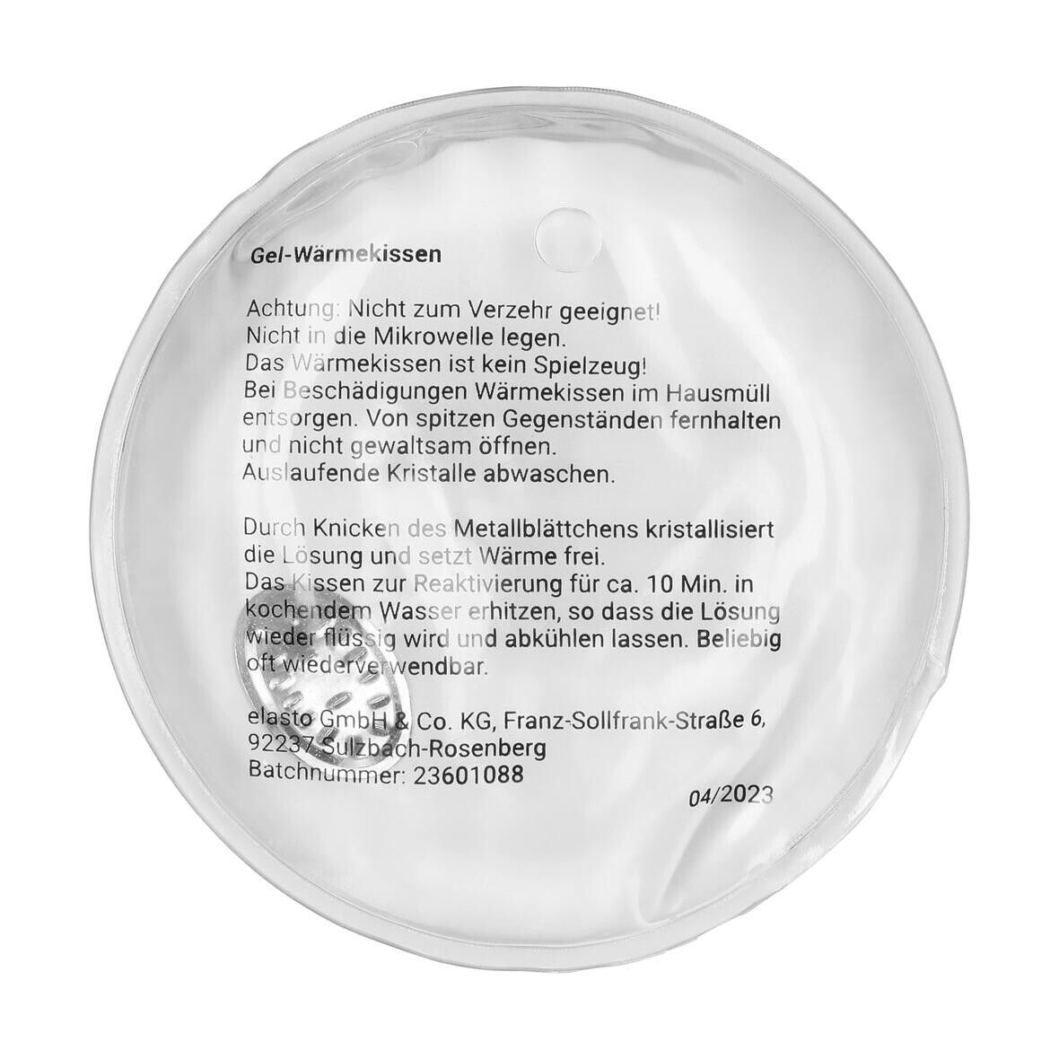 Gel-Wärmekissen Rund - transparent-669