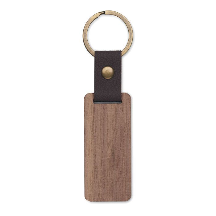 Schlüsselring Walnuss und PU NAWKEY - holz-328