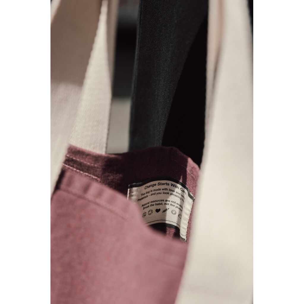 BEAU AWARE™ Strandtasche aus 400gr/m² recyceltem Canvas - maroon-773