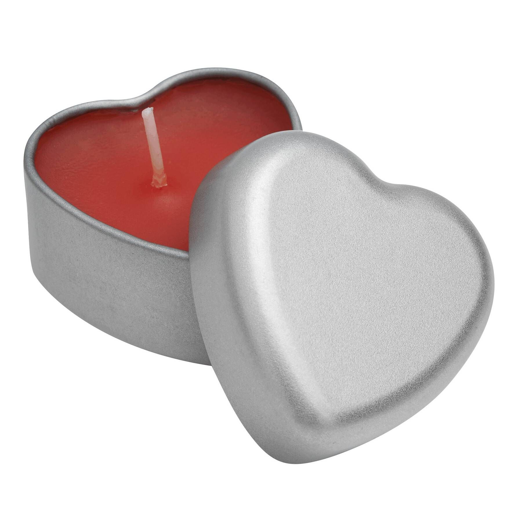 Vanille-Duftkerze GOOD SPIRITS - rot - silber-320