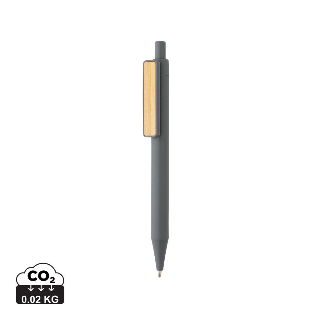 GRS rABS Stift mit Bambus-Clip - grau-634