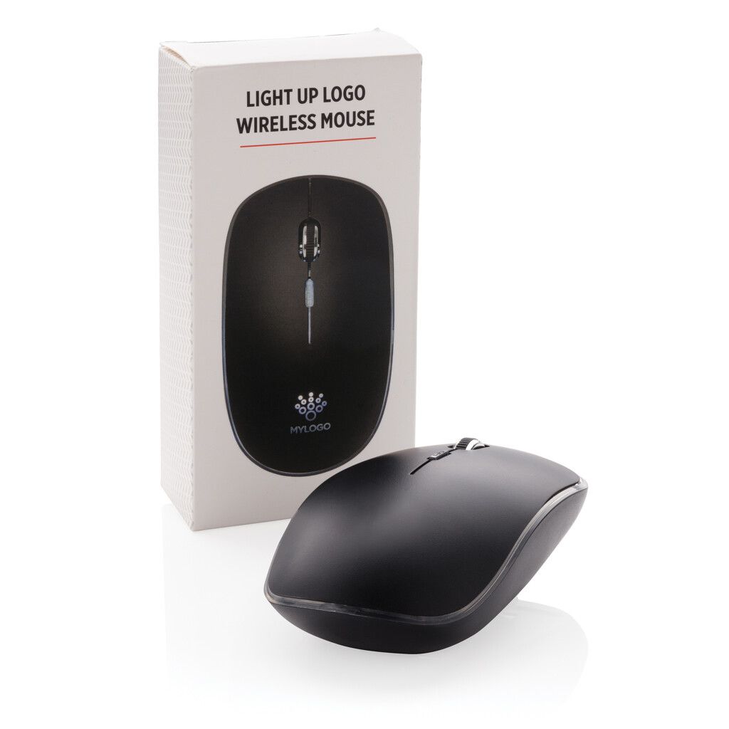 Light-Up Logo kabellose Maus - schwarz-851
