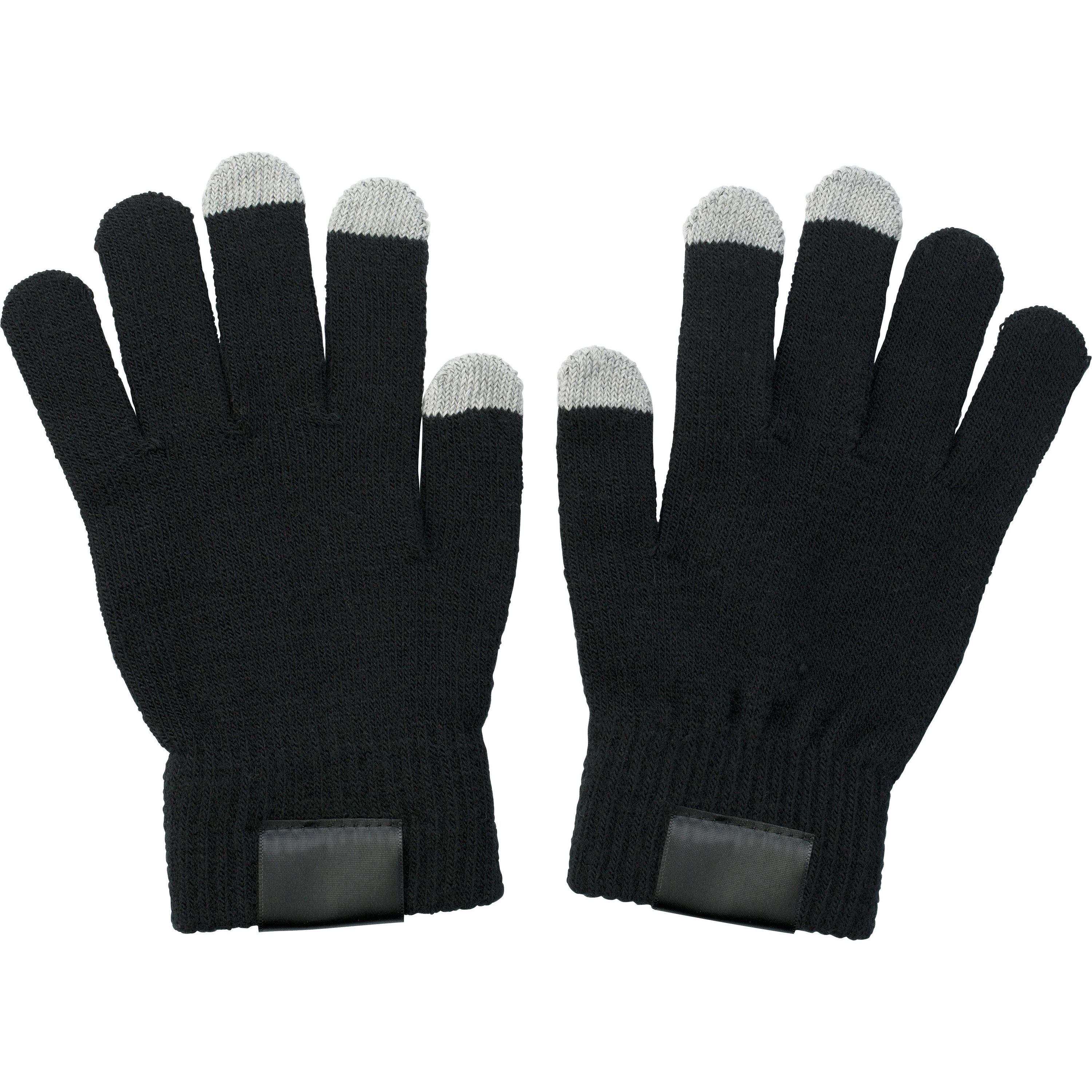 Handschuhe aus Acryl Elena - schwarz-28