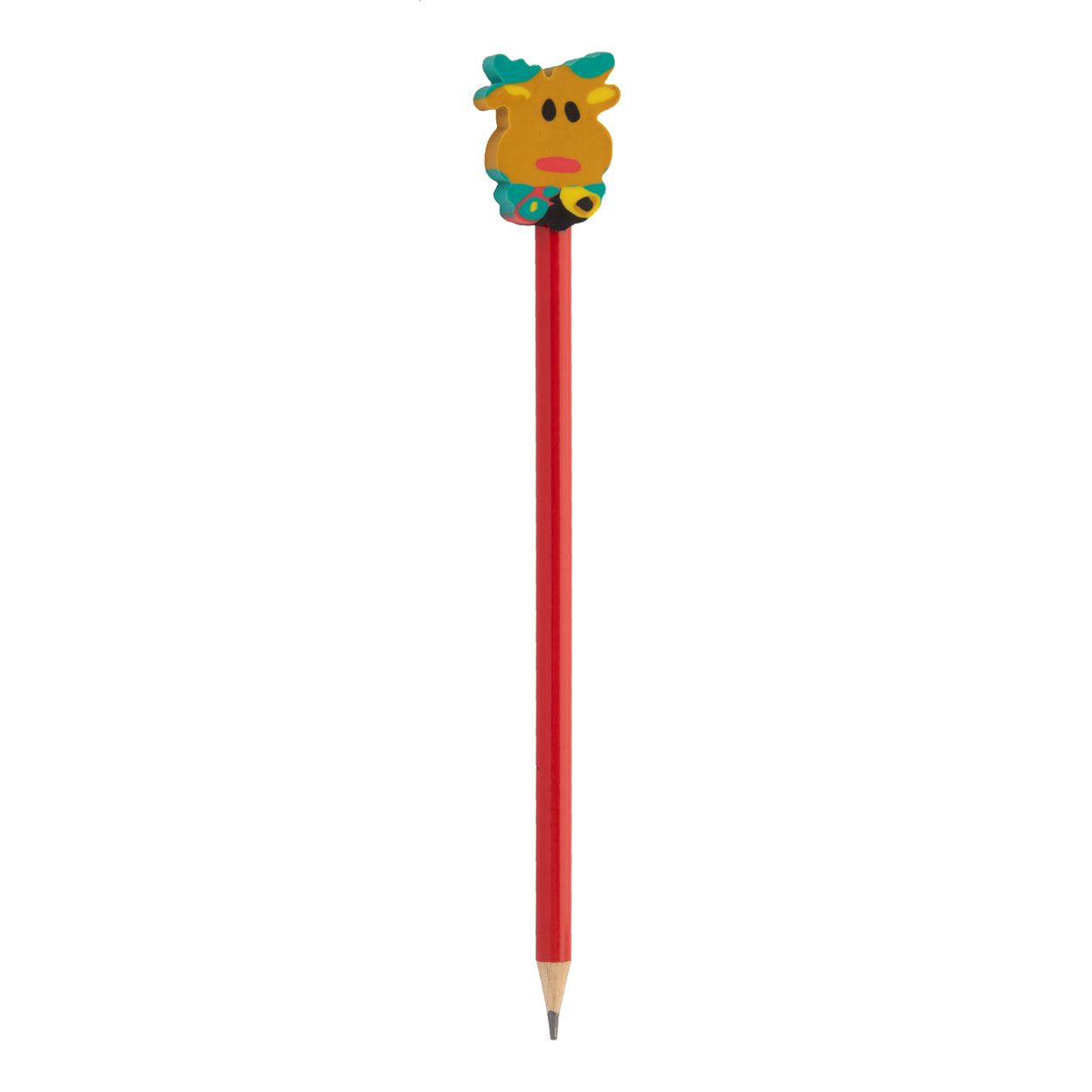 Ramsvika Bleistift mit Weihnachtsfigur, Rentier - rot-597