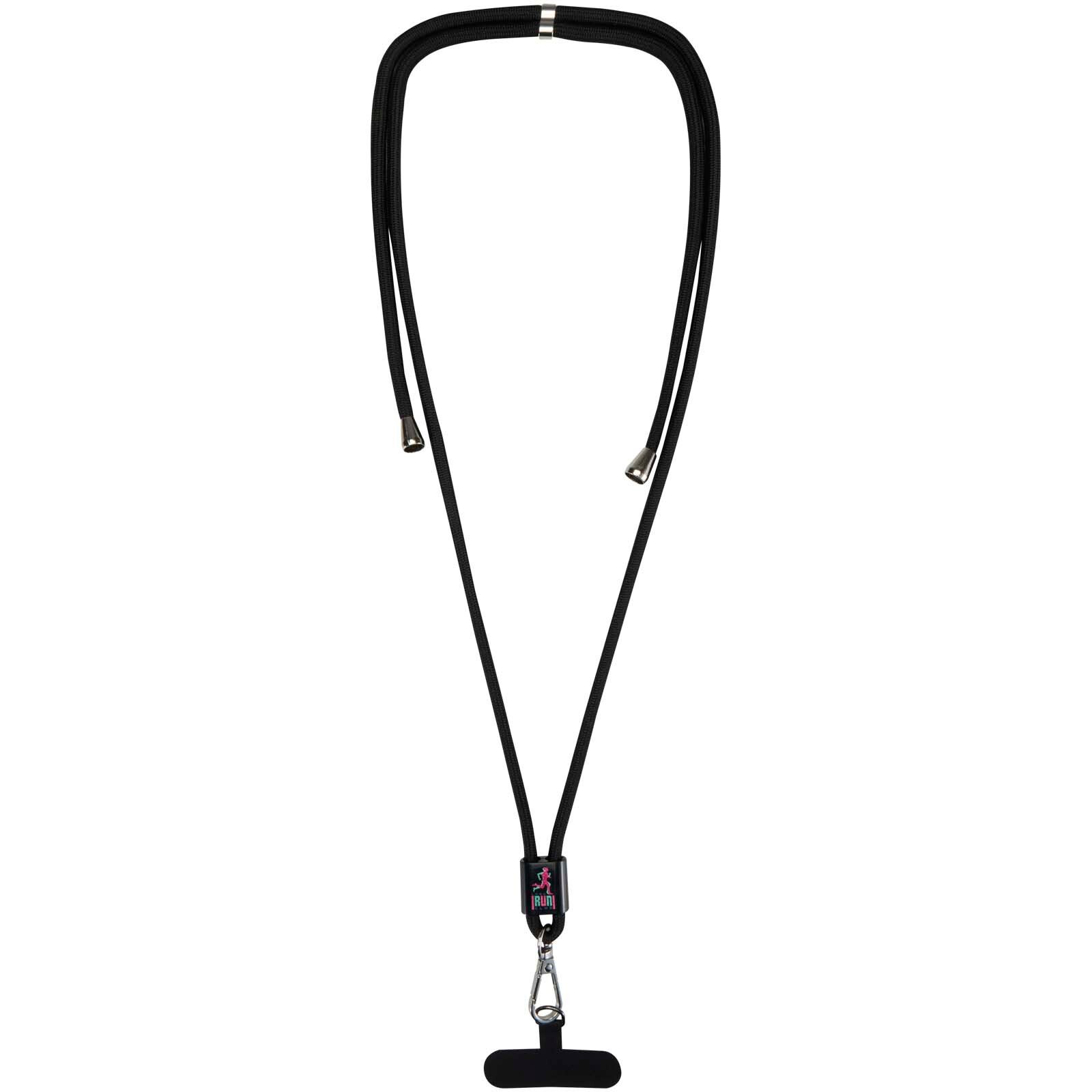 Vega verstellbares, recyceltes Smartphone Lanyard - schwarz-157