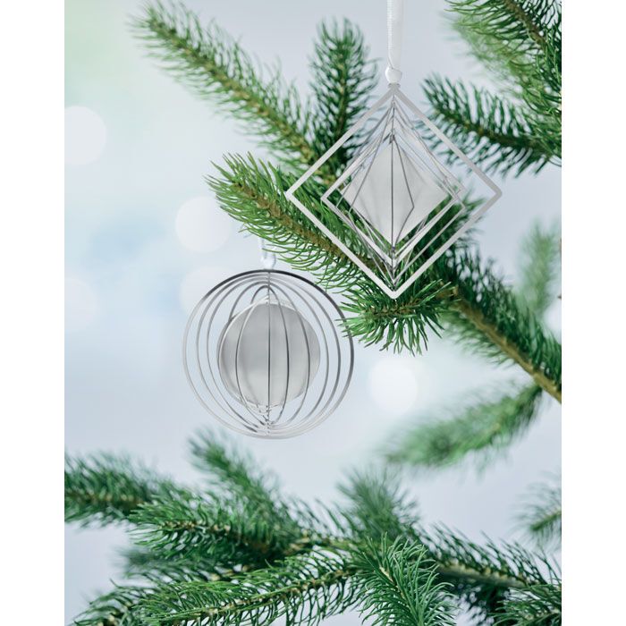Ornament mit Band, rund BUNO - silber-551