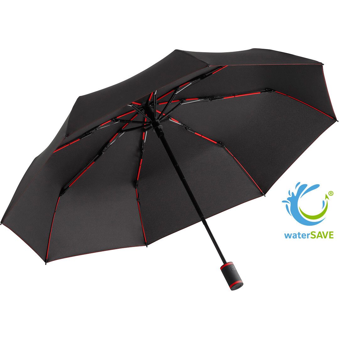 Taschenschirm FARE® AOC Mini Style Ø97 cm - schwarz - rot-434