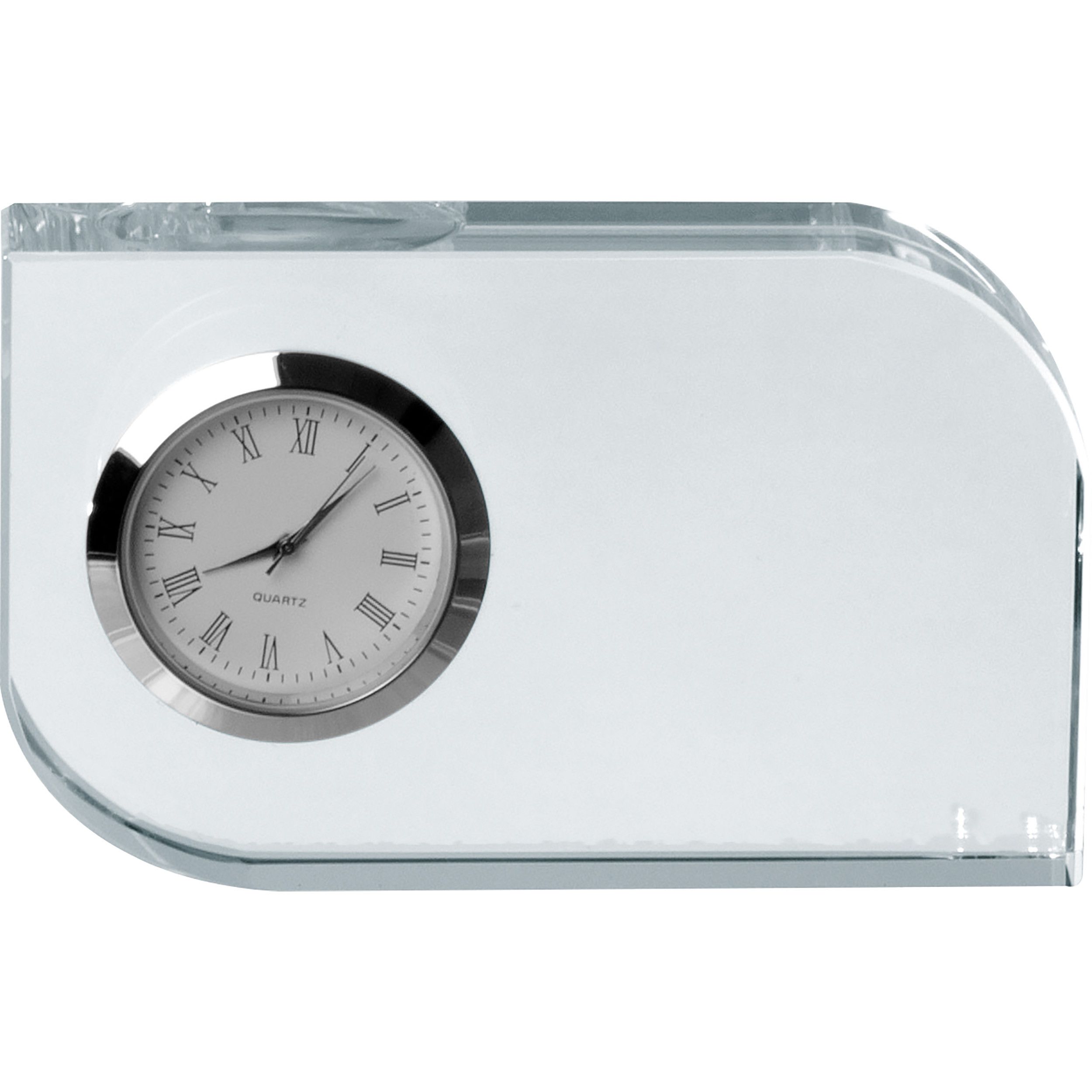 Glasblock mit Uhr - transparent-254