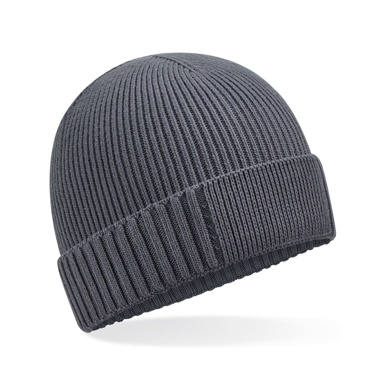 Organic Cotton Engineered Patch Beanie - graphite grey-780