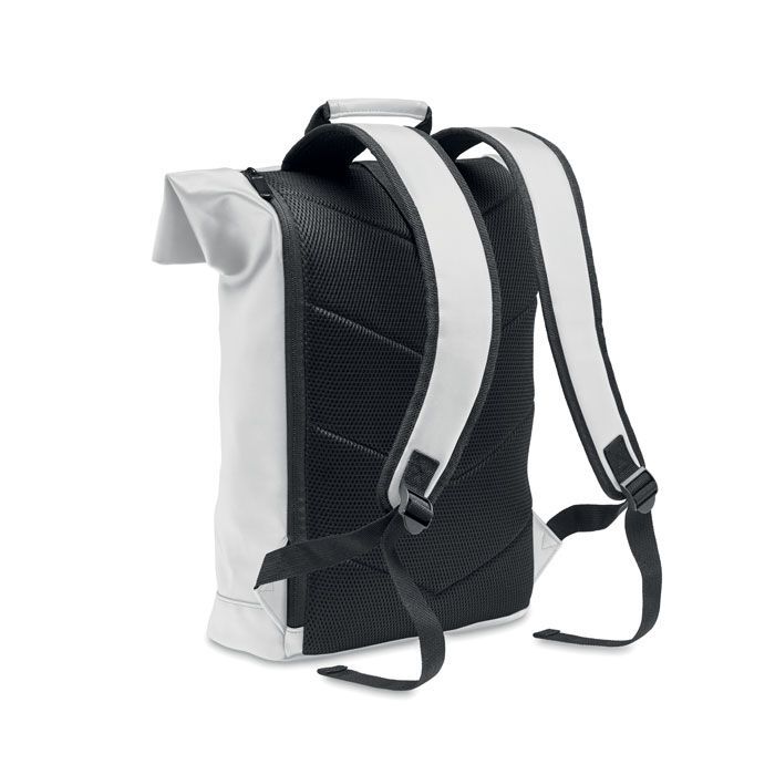 15" Rolltop-Rucksack PU BAI ROLL - weiß-81