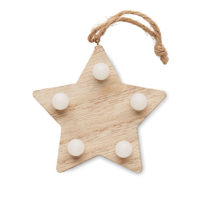 Anhänger aus Holz mit LED LALIE - holz-915