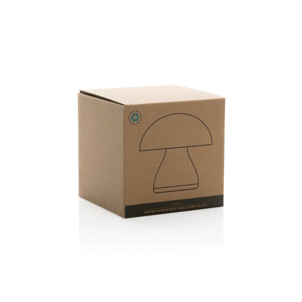 Luming wiederaufladbare USB-Tischlampe aus RCS Kunststoff - schwarz-359