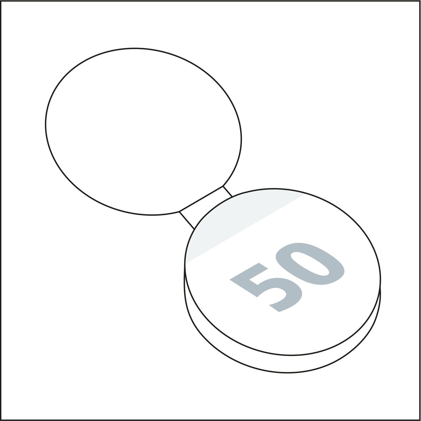 Haftnotizblock Cover Form, Kreis-892