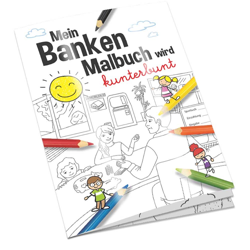 Malbuch / Mal-Set A6 - Banken - Malbuch neutral-241