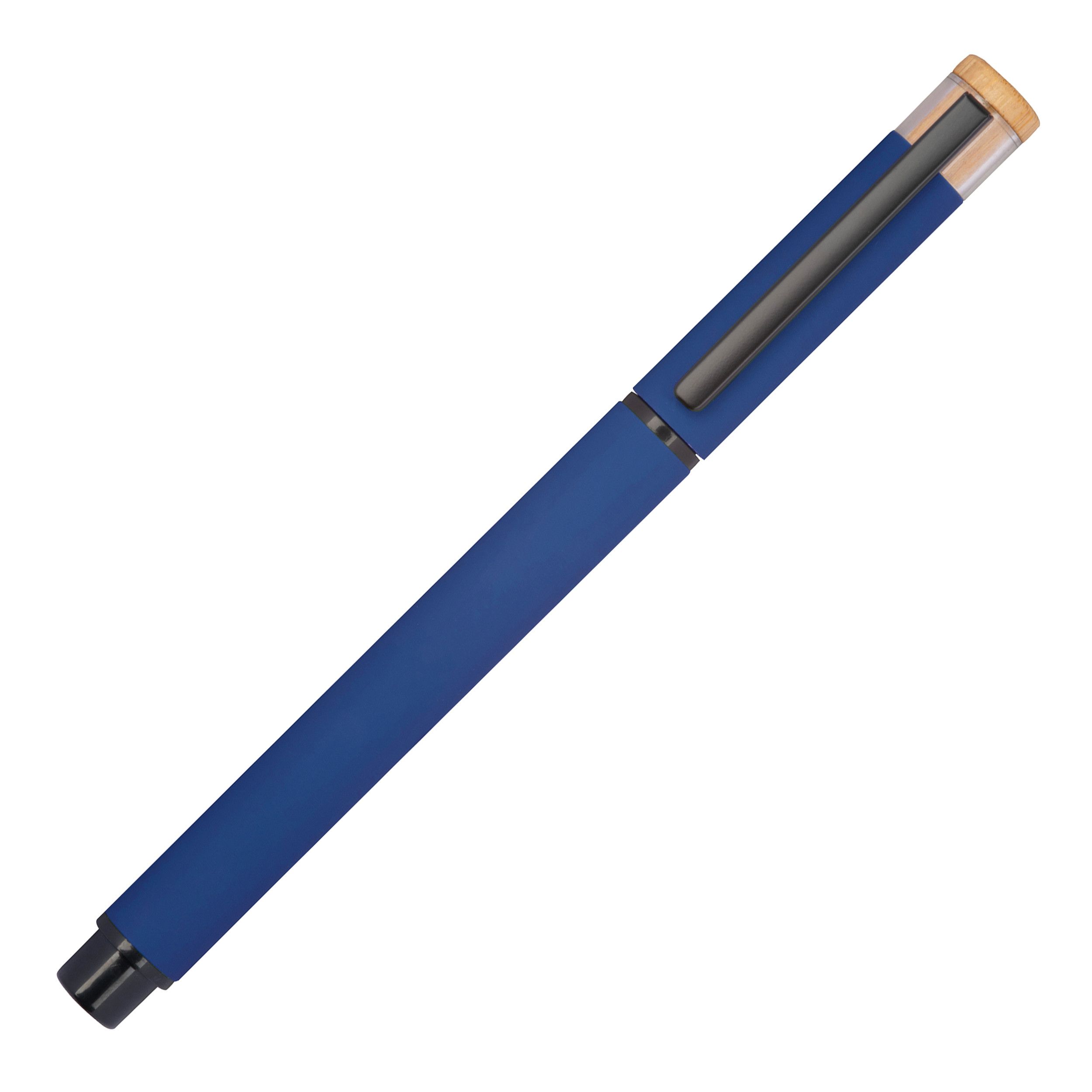 Schreibset mit Kugelschreiber und Rollerball aus recyceltem Aluminium  - blau-929