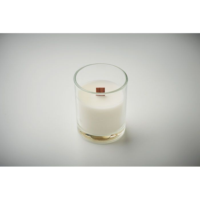 Kerze aus Pflanzenwachs 80 g KIVAS WOOD - transparent-438