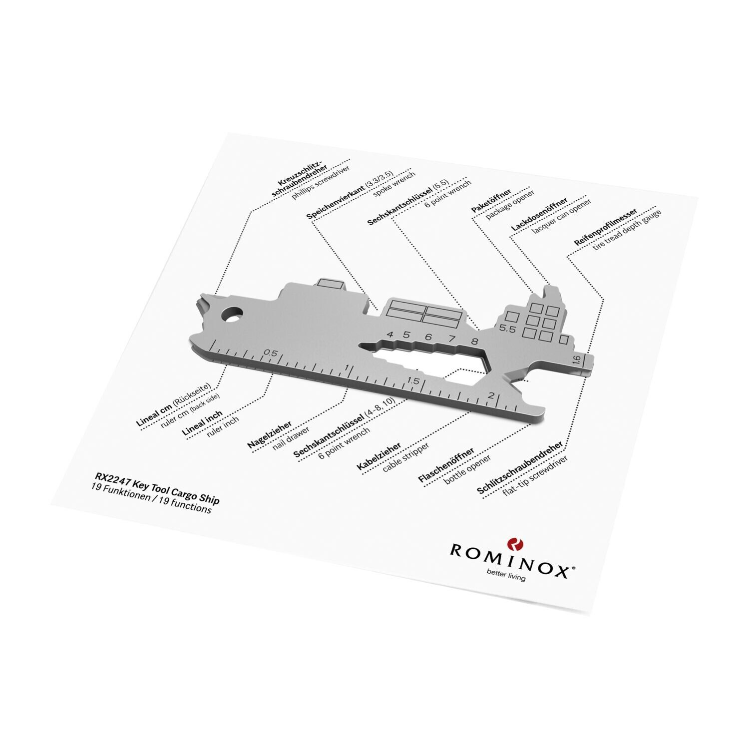 ROMINOX® Key Tool im Motiv-Mäppchen Werkzeug - Key Tool Cargo Ship-167