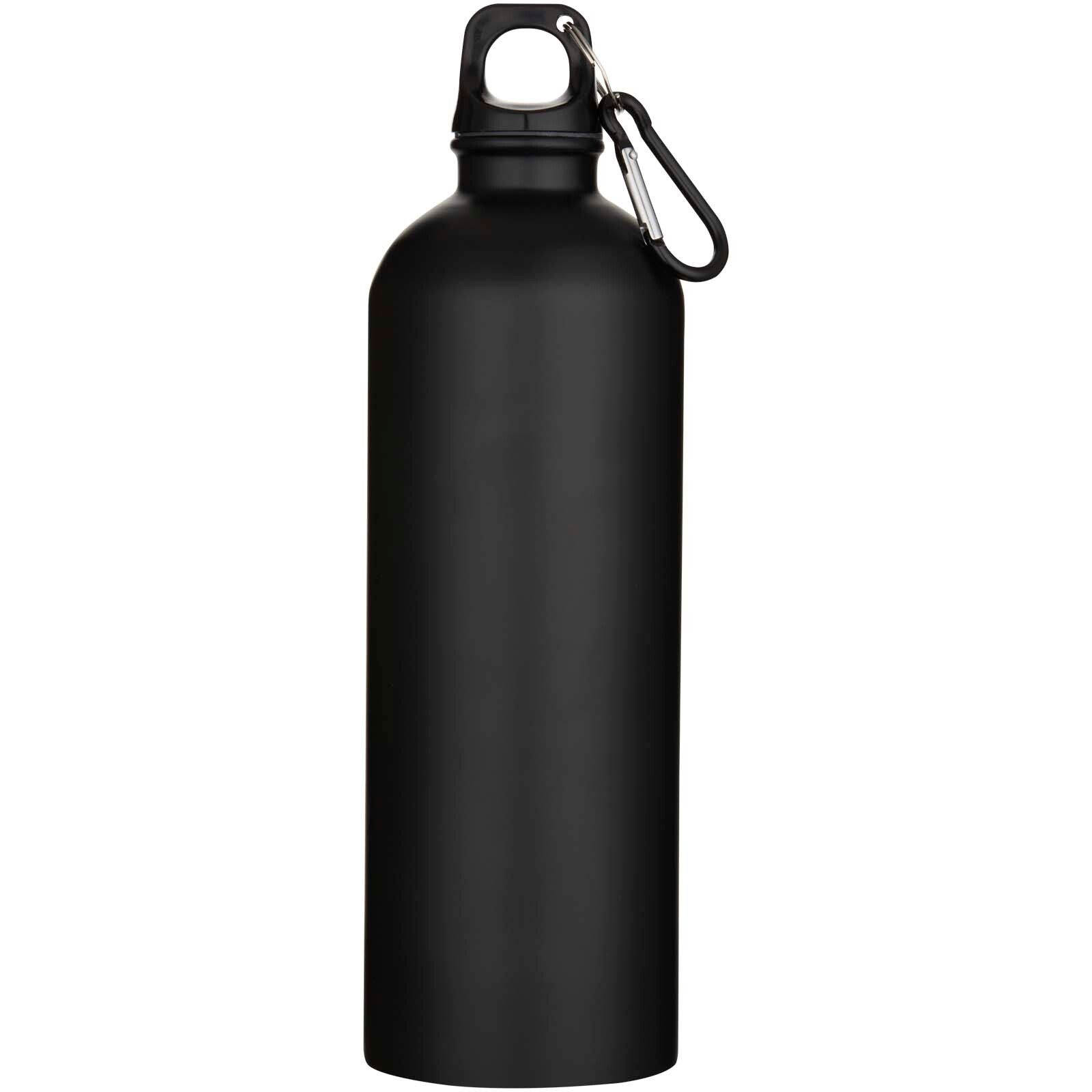 Oregon 750 ml matte RCS-zertifizierte, einwandige Trinkflasche aus recyceltem Edelstahl mit Karabinerhaken - schwarz-338