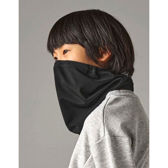 Junior Softshell Sports Tech Neck Warmer - black-911