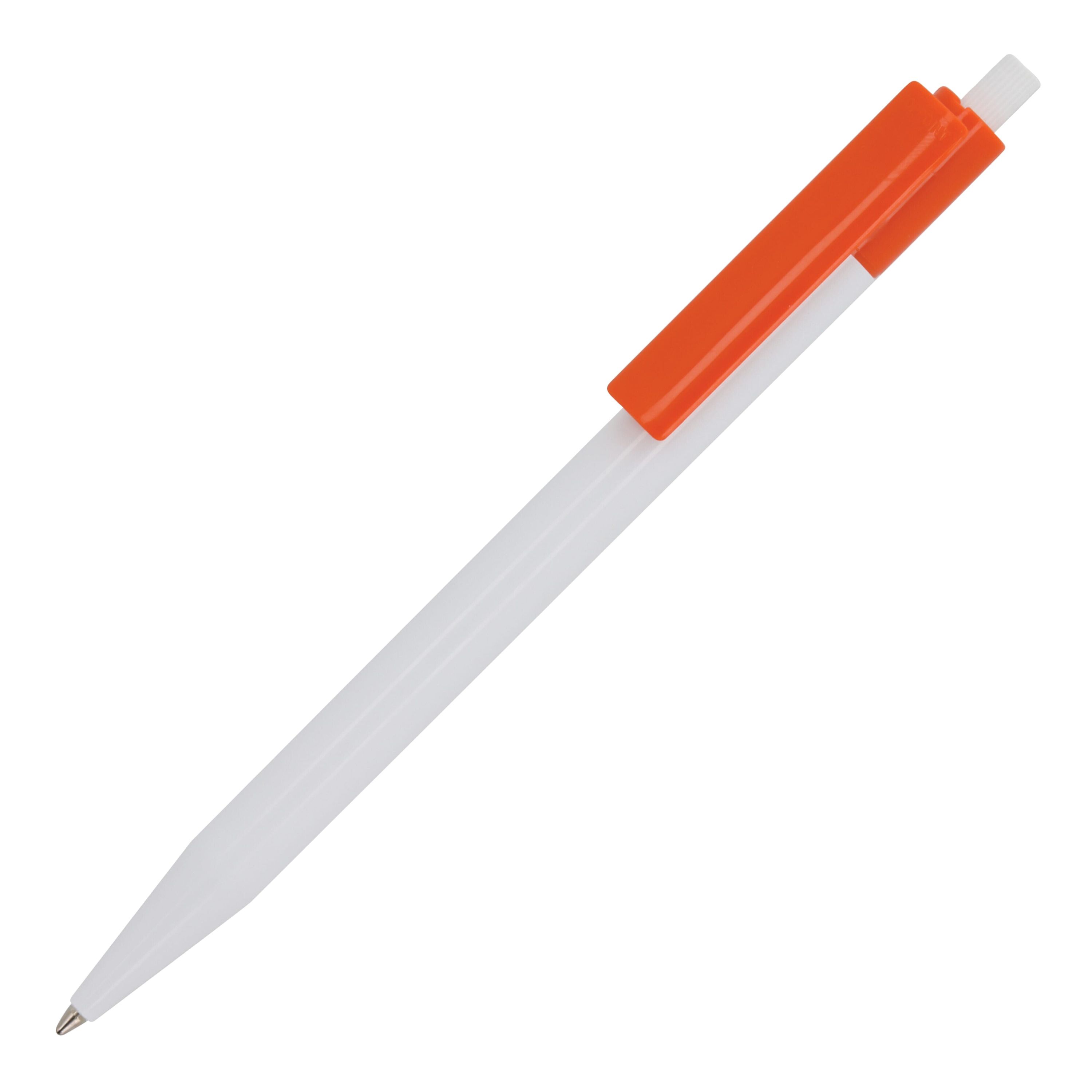 Kugelschreiber Kuma Hardcolour - weiss  -  orange-507