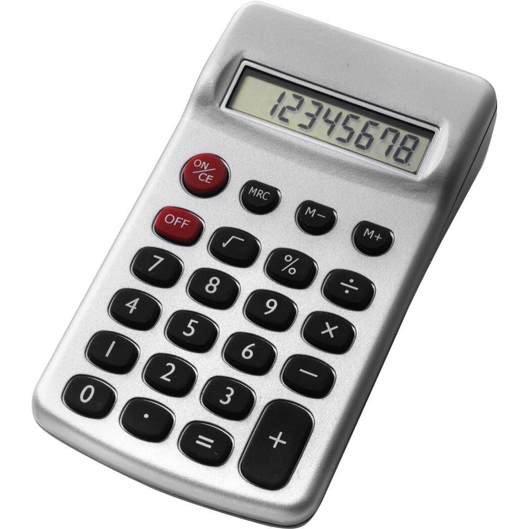 Taschenrechner aus Kunststoff Tulia - silber-309