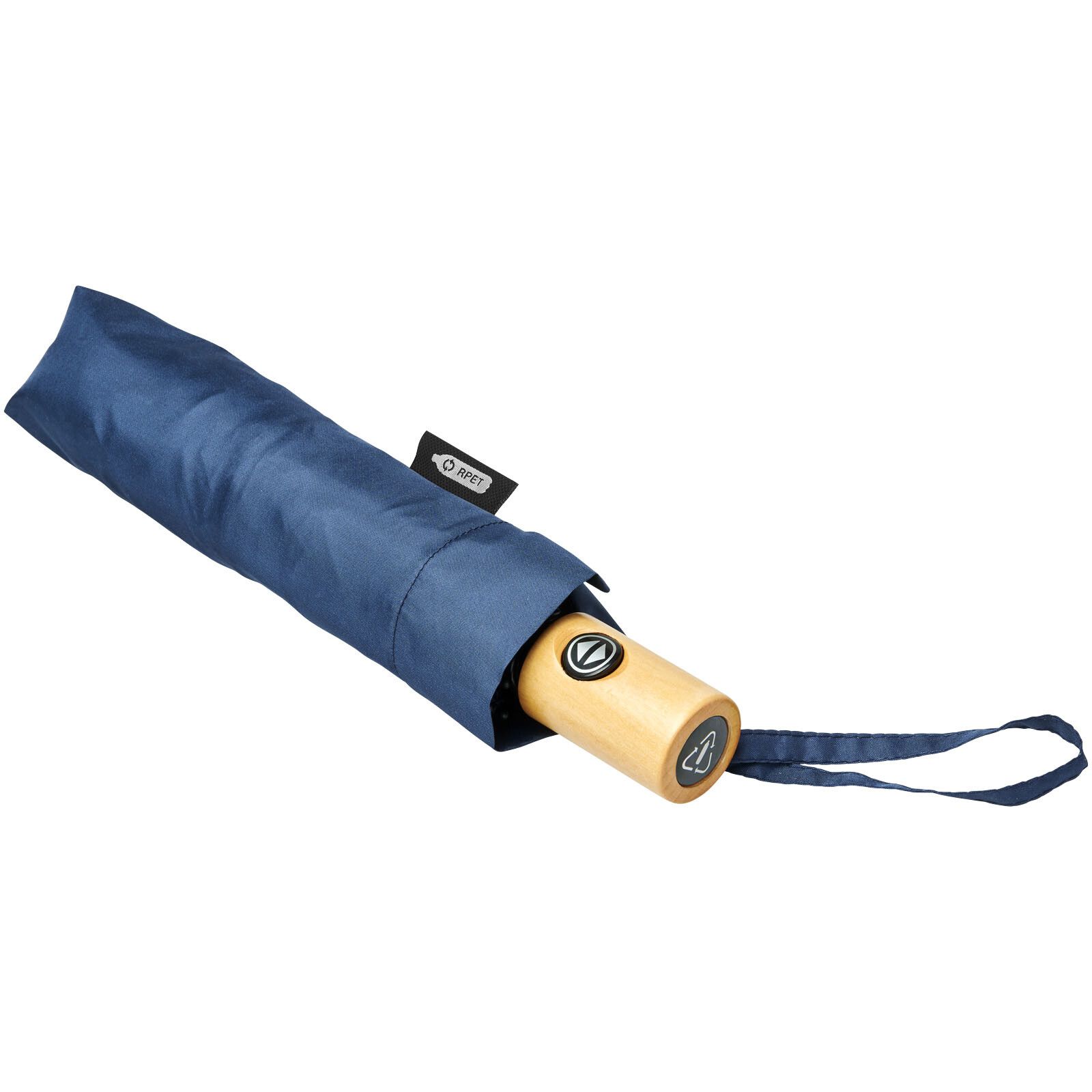 Bo 21" Vollautomatik Kompaktregenschirm aus recyceltem PET-Kunststoff - navy-895