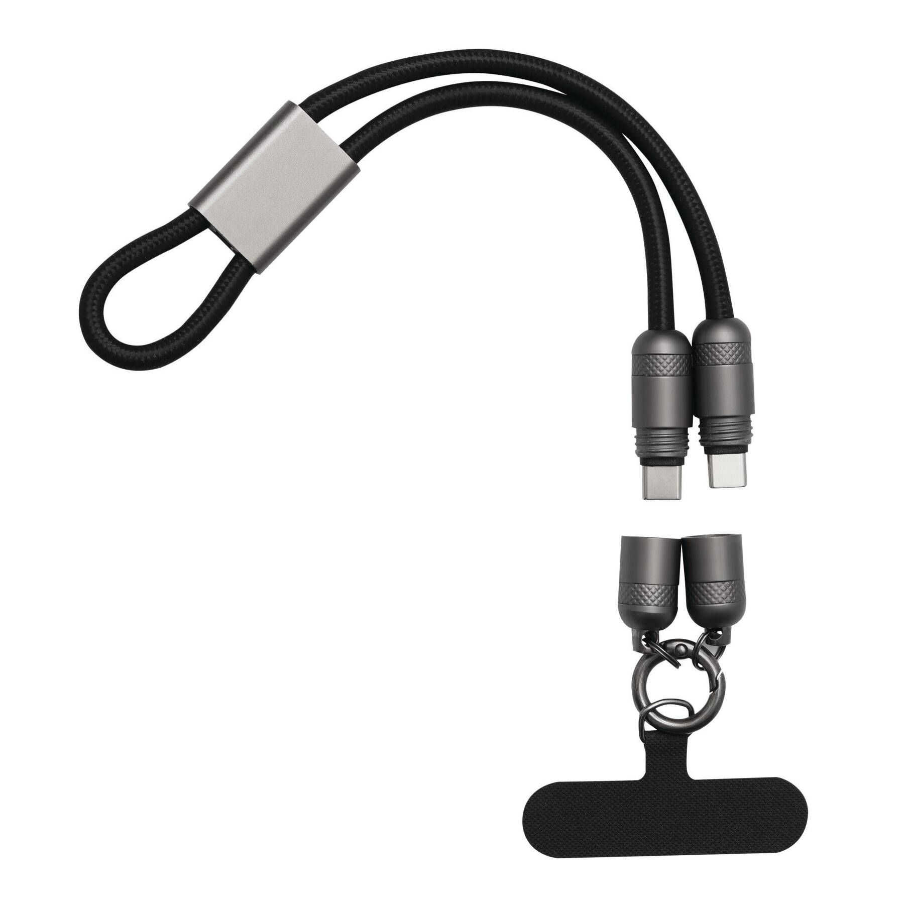 Lade- und Datenkabel SHORTCARRY - grau - schwarz-643