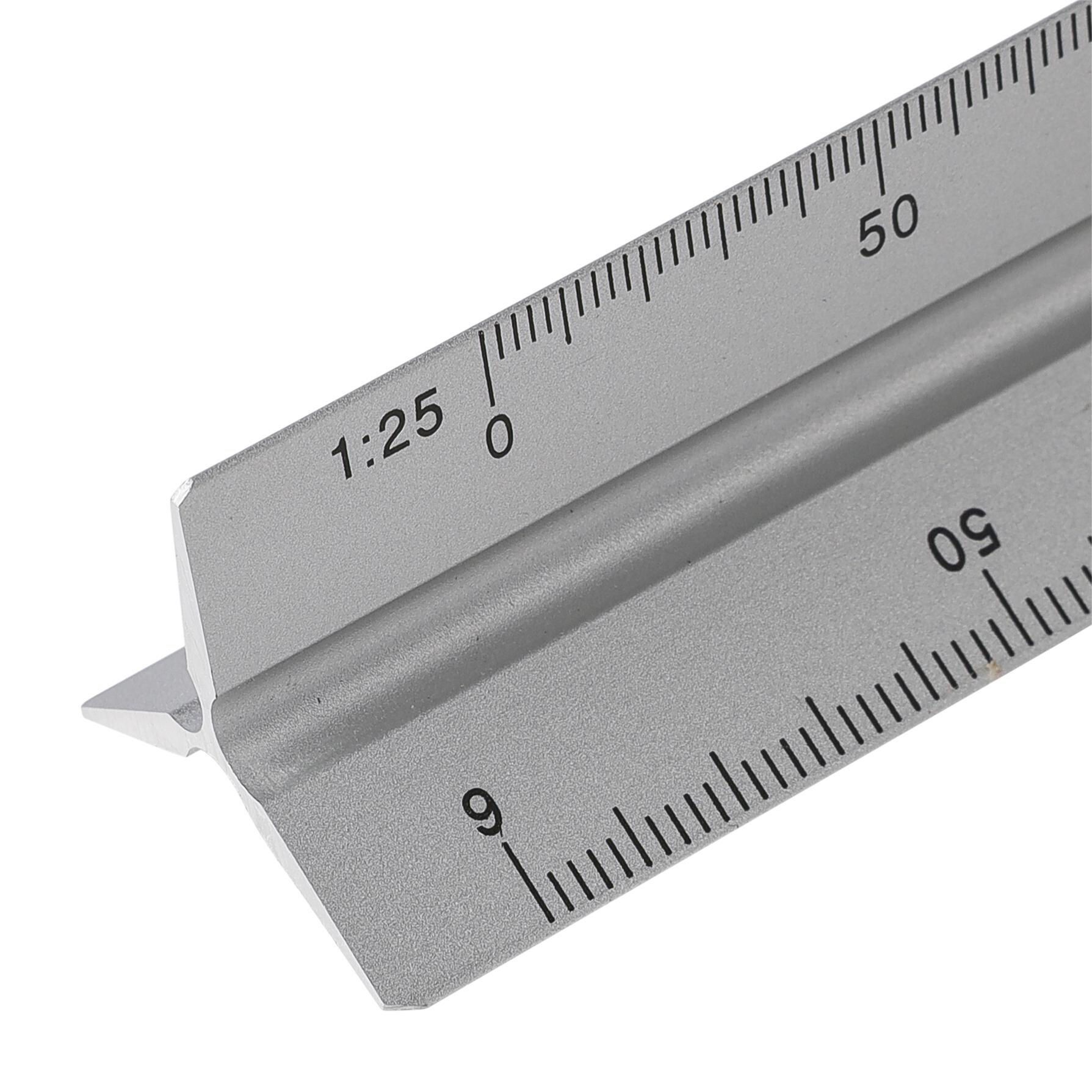 Aluminium-Dreiecklineal 30 cm Tavi - silber-917