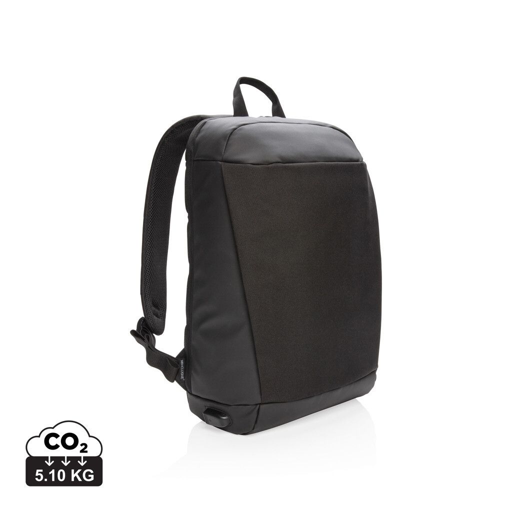 Madrid Anti-Diebstahl RFID USB Laptop-Rucksack - schwarz-802